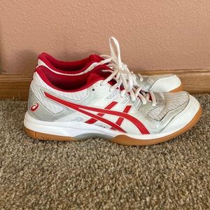 ASICS Gel Rocket 9 Women’s Volleyball Shoes Size: 8 Red and White in Great Shape
